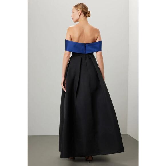 SACHIN + BABI “Kelli” Off-the-Shoulder Gown in Blue and Black – Size 0 NWT - Picture 3 of 9